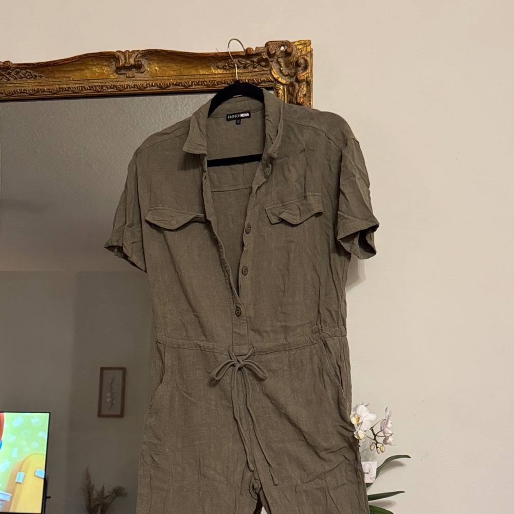 Fashion Nova Olive Jumpsuit